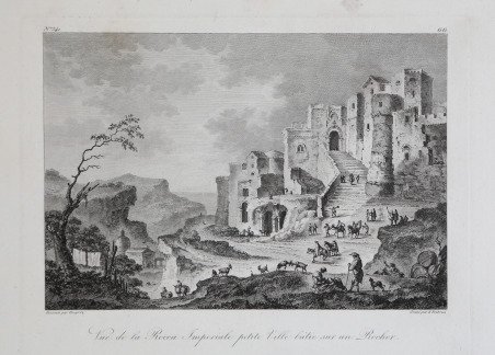 Vue de la Rocca Imperiale petite Ville batie sur un …