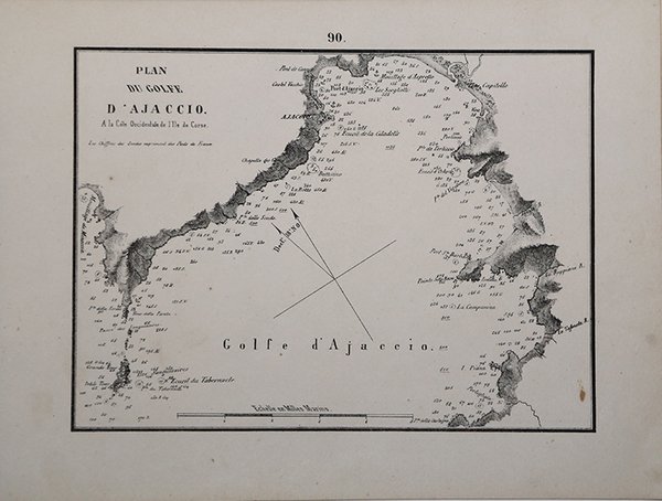 Plan Du Golfe d'Ajaccio. A la Còte Occodetale de l'Ile …