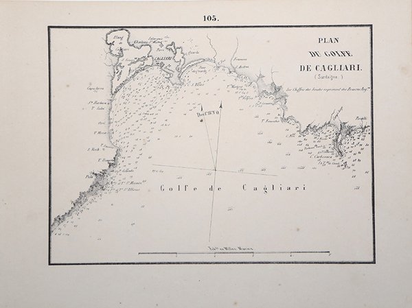Plan Du Golfe de Cagliari. (Sardaigne)