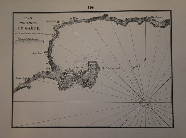 Plan dela Baie de Gaete. Les Sondes sont en Brasses …