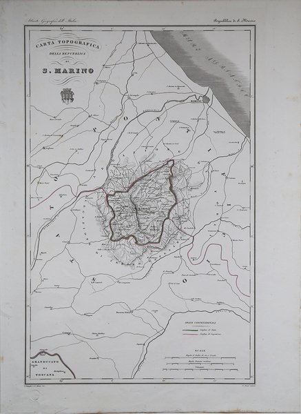 Carta Topografica delle Repubblica di S. Marino