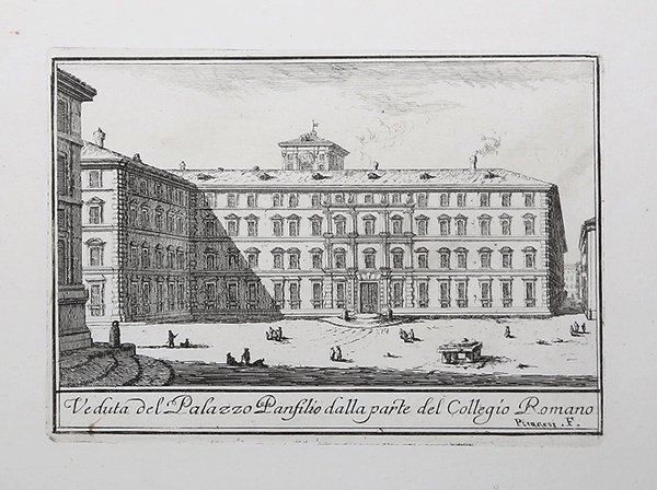 Veduta del Palazzo Panfilio dalla parte del Collegio Romano
