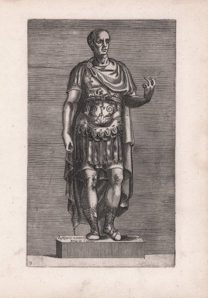 Iuly Caesaris marmoreum simulacrum Romae in Capitolio