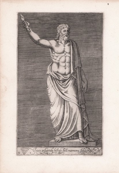 Jovis in Capitolii fastigio statis marmorea statua
