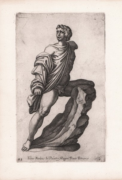 Filius Niobes. (Niobide che sale su una roccia)