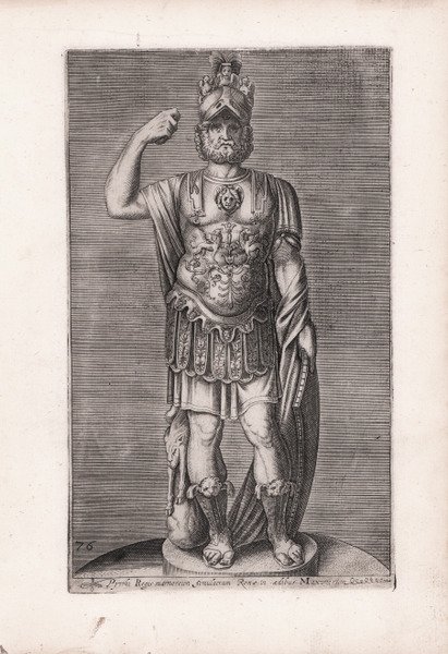 Pyrrhi Regis marmoreum simulacrum Romae in aedibus Maximorum