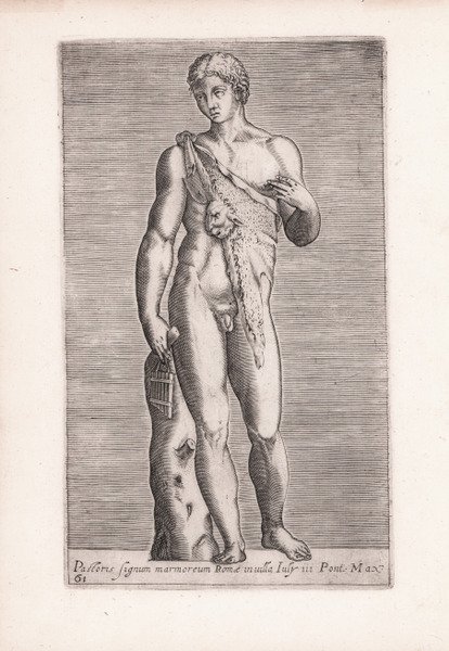 Pastoris signum marmoreum Romae in villa Iuly III Pont Max