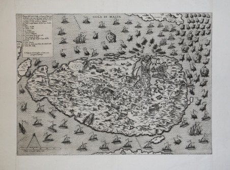 Disegno dellIsola di Malta con li porti et forti come …