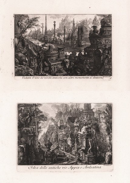 Idea delle antiche via Appia e Ardeatina & Veduta d’uno …