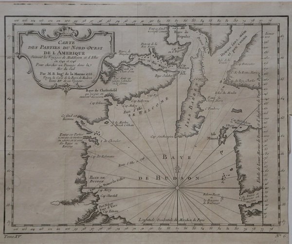 Carte des Parties du Nord-Ouest de l'Amerique