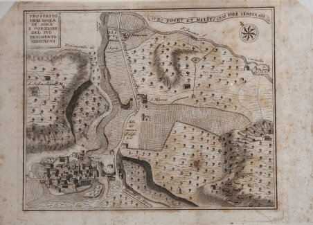 Prospetto dell'Isola di Sora e Proiezione del suo Tenimento MDCCXCVII