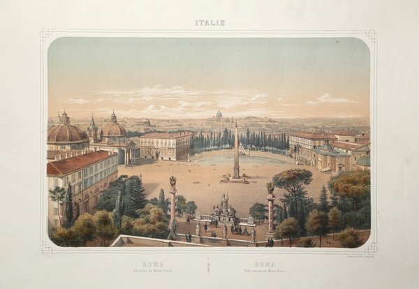 Rome Vue Prise du Monte-Pincio/Roma Vista tomada del Monte-Pincio
