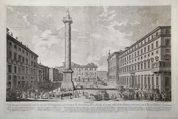 Veduta di Piazza Colonna con in mezzo la magnifica Colonna … | Immagine principale