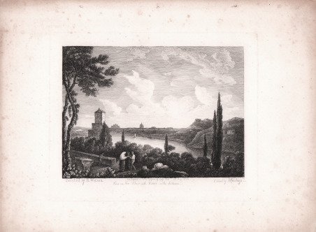 View on the Tiber with Rome in the distance