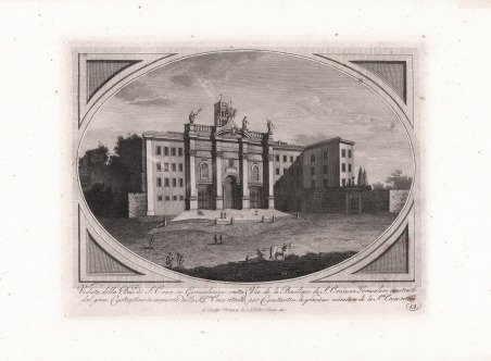 Veduta della Bas.ca di S. Croce in Gerusalemme. / Vue …