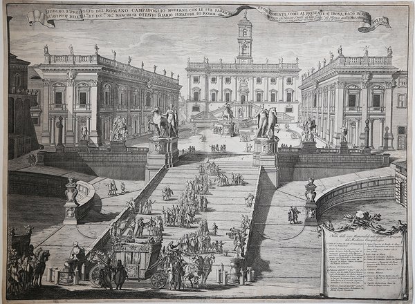 Disegno e prospetto del Romano Campidoglio Moderno con le sue …