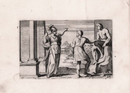 Prometeo mostra a Pallade la statua umana, e Pallade gli …