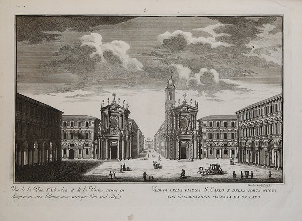 Vüe de la Place St.Charles et de la Porte neuve …