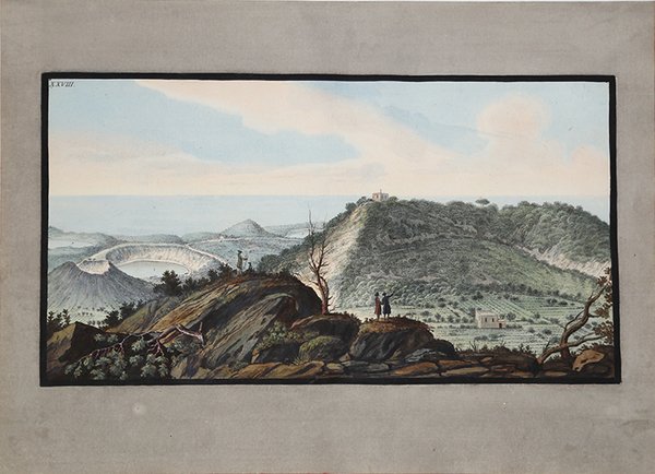 View from the top of Monte Gauro or Barbaro into …