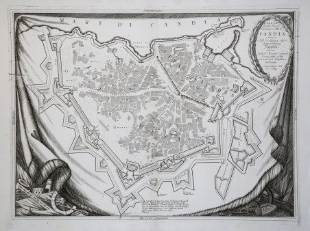 Pianta della Real Fortezza, e Città di Candia.