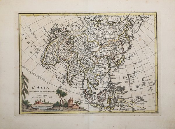 L'Asia divisa nelle sue parti principali