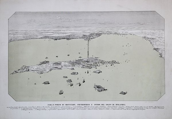 Isola e Porto di Cronstadt, Pietroburgo e Fondo del Golfo …