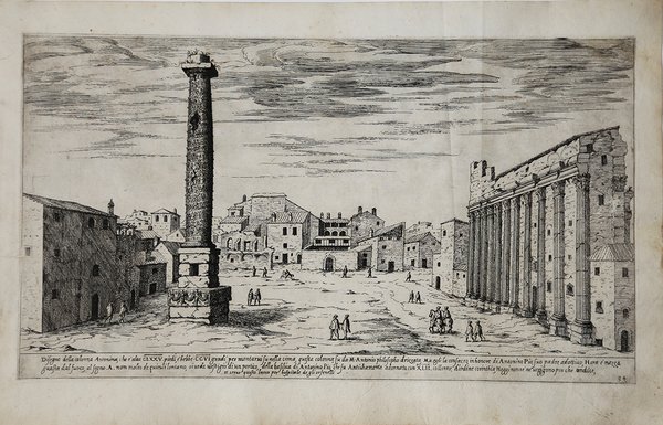 Disegno della colonna Antonina che è alta CLXXV. Piedi, e …
