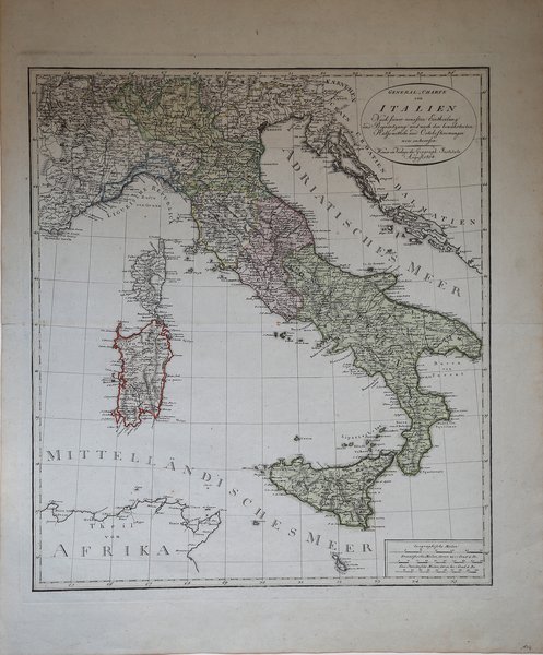 General - Charte von Italien Nach feiner neuesten Eintheilung und … | Immagine principale