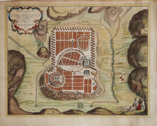 Afbeeldinge der stad Jerusalem.