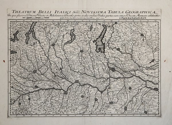 Theatrum Belli Italici Seu Novissima Tabula Geographica In qua plurima …