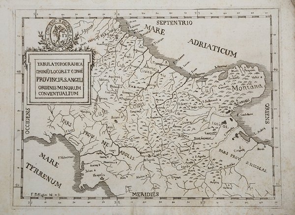 Tabula Topographica omniu locor et conve Provinciae S.Angeli Ordinis Minorum …