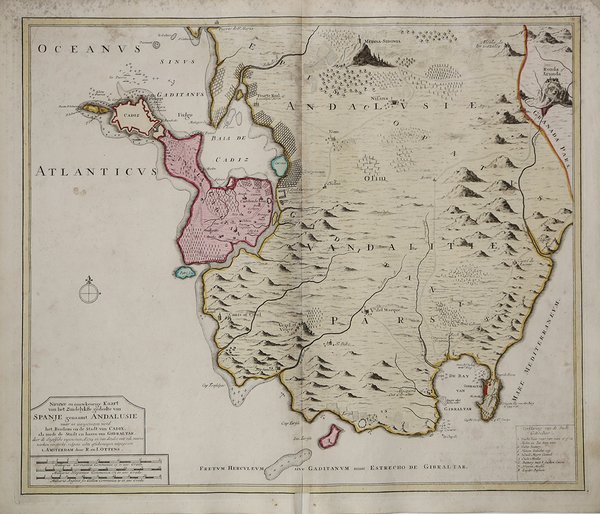 Nieuwe en nauwkeurige Kaart van het Zuidelykste gedeelte van Spanje …