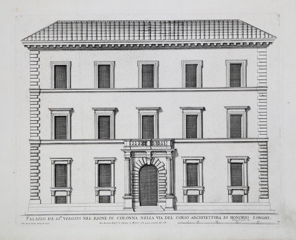 Palazzo de Ss.ri Verospi nel Rione di Colonna della Via …