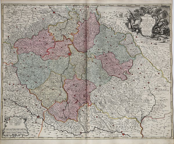 Le Royaume de Boheme divisée en ses douze cercles Carte …