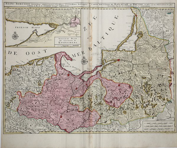 Regni Borussiae Secundum Observationes Novissima, Acuratissima… / Carte Nouvelle du …