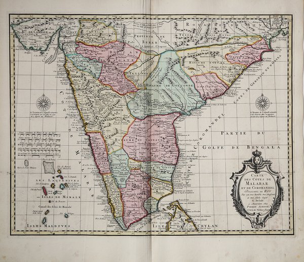 Carte des Côte de Malabar et de Coromandel…
