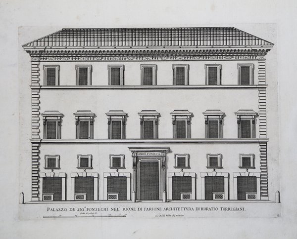 Palazzo De' Sig.ri Fonsechi nel' Rione di Parione Architettura di …