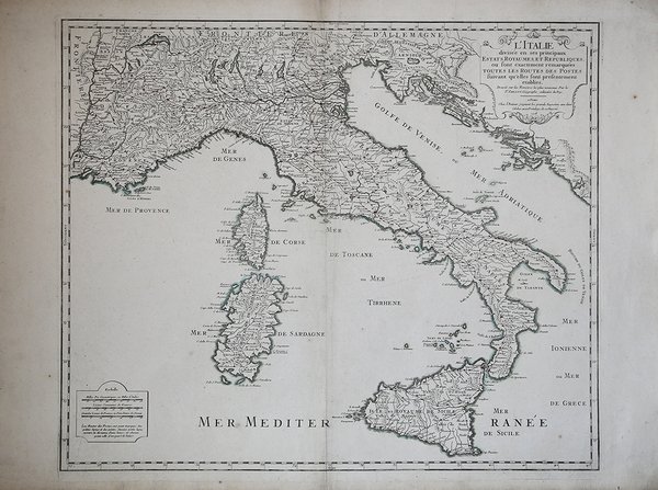 L'Italie divisée en ses principaux Estats, Royaumes et Republiques…