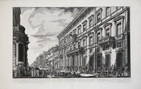 Veduta, nella Via del Corso, del Palazzo dell'Accademia istituita da …