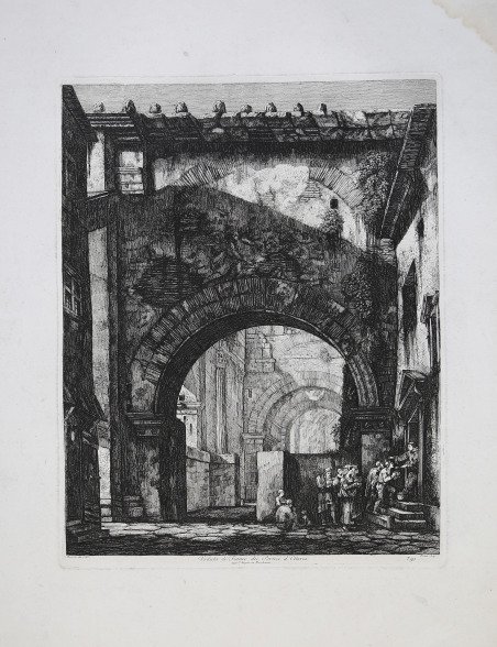 Veduta di Fianco dei Portici di Ottavia oggi S. Angelo …