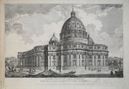 Intiero Prospetto dello Esteriore Della Chiesa, e gran Cuppola di …