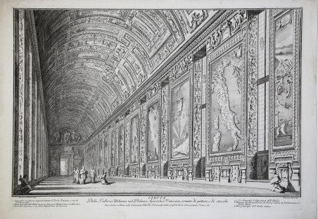 Veduta della Galleria Urbana nel Palazzo Apostolico Vaticano, ornata di …