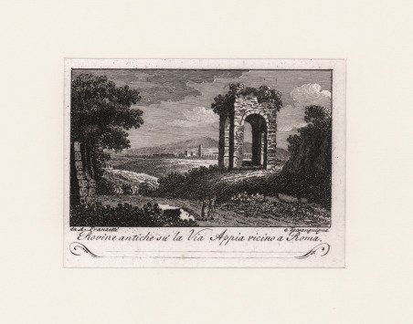 Rovine antiche su la Via Appia vicino a Roma