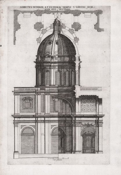 Aspectus Interior et Exterior Templi S. Caroli Bor. cum Eius …