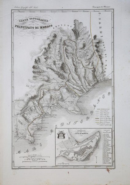 Carta Topografica del Principato di Monaco