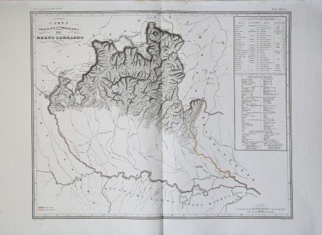 Carta Orografica e Idrografica del Regno Lombardo