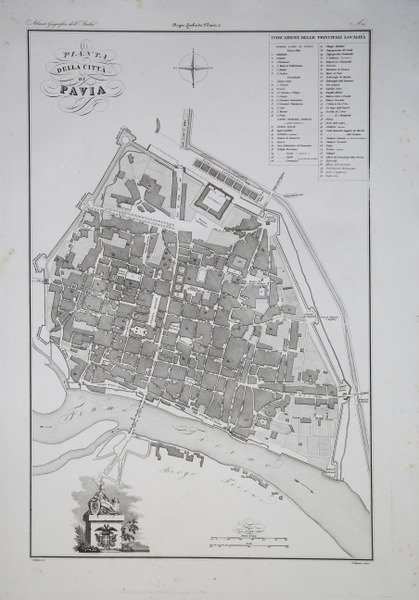 Pianta della Città di Pavia