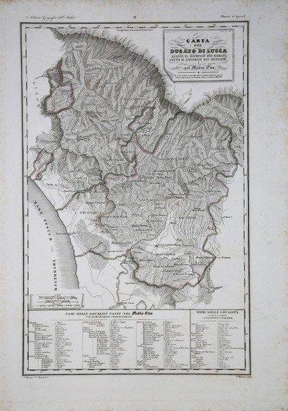 Carta del Ducato di Lucca avanti il dominio dei Romani …