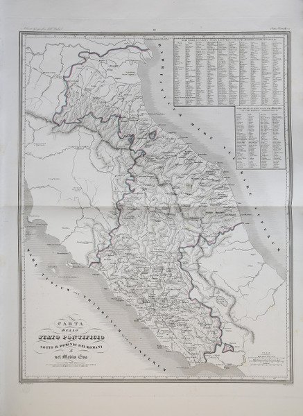 Carta dello Stato Pontificio sotto il dominio dei Romani e …