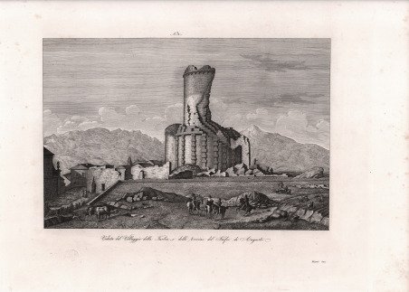 Veduta del Villaggio della Turbia, e delle rovine del Trofeo …